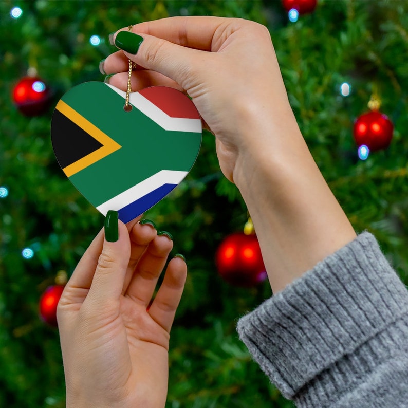 christmas decorations for sale south africa South Africa Christmas Ornament Ceramic South African Flag Inspired