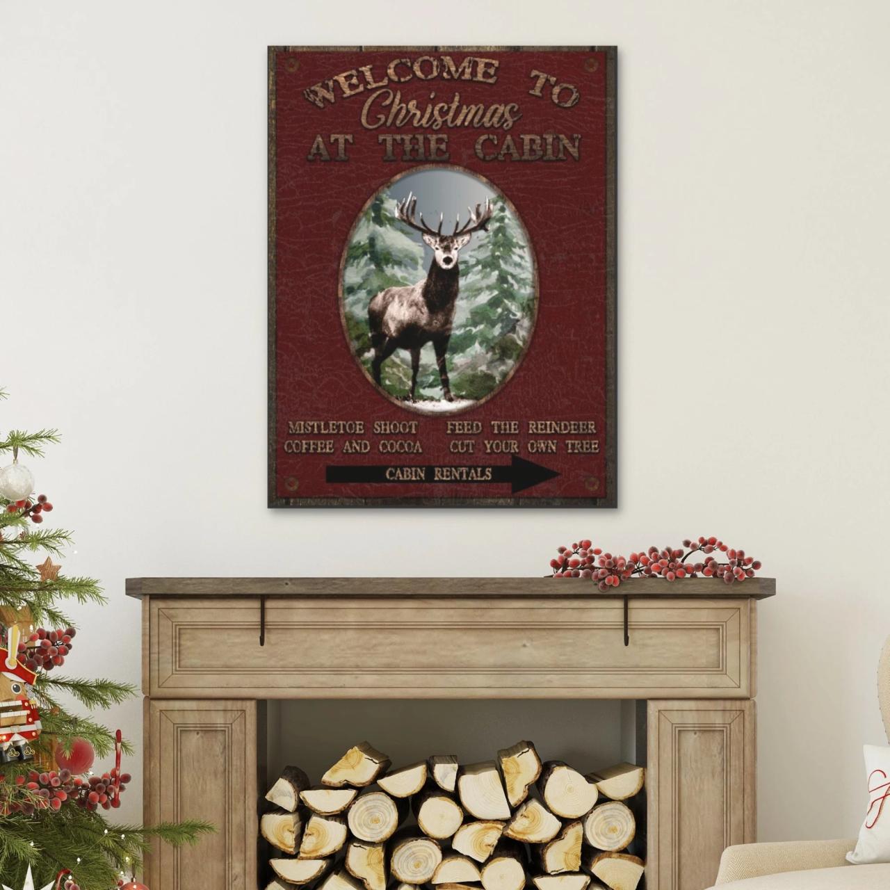 rustic cabin christmas decor Christmas at the Cabin Christmas Decor Rustic Christmas Etsy