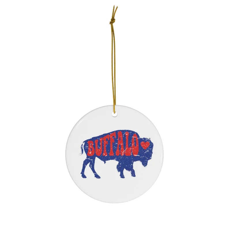 buffalo print christmas decor Buffalo Ornament Buffalo Christmas Gift Buffalo Christmas Etsy