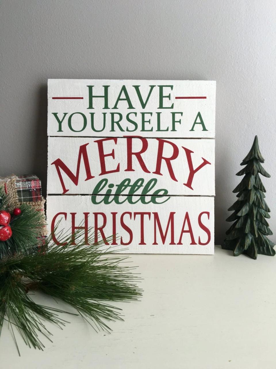 have yourself a merry little christmas decor Have Yourself a Merry Little Christmas Wood Sign Christmas