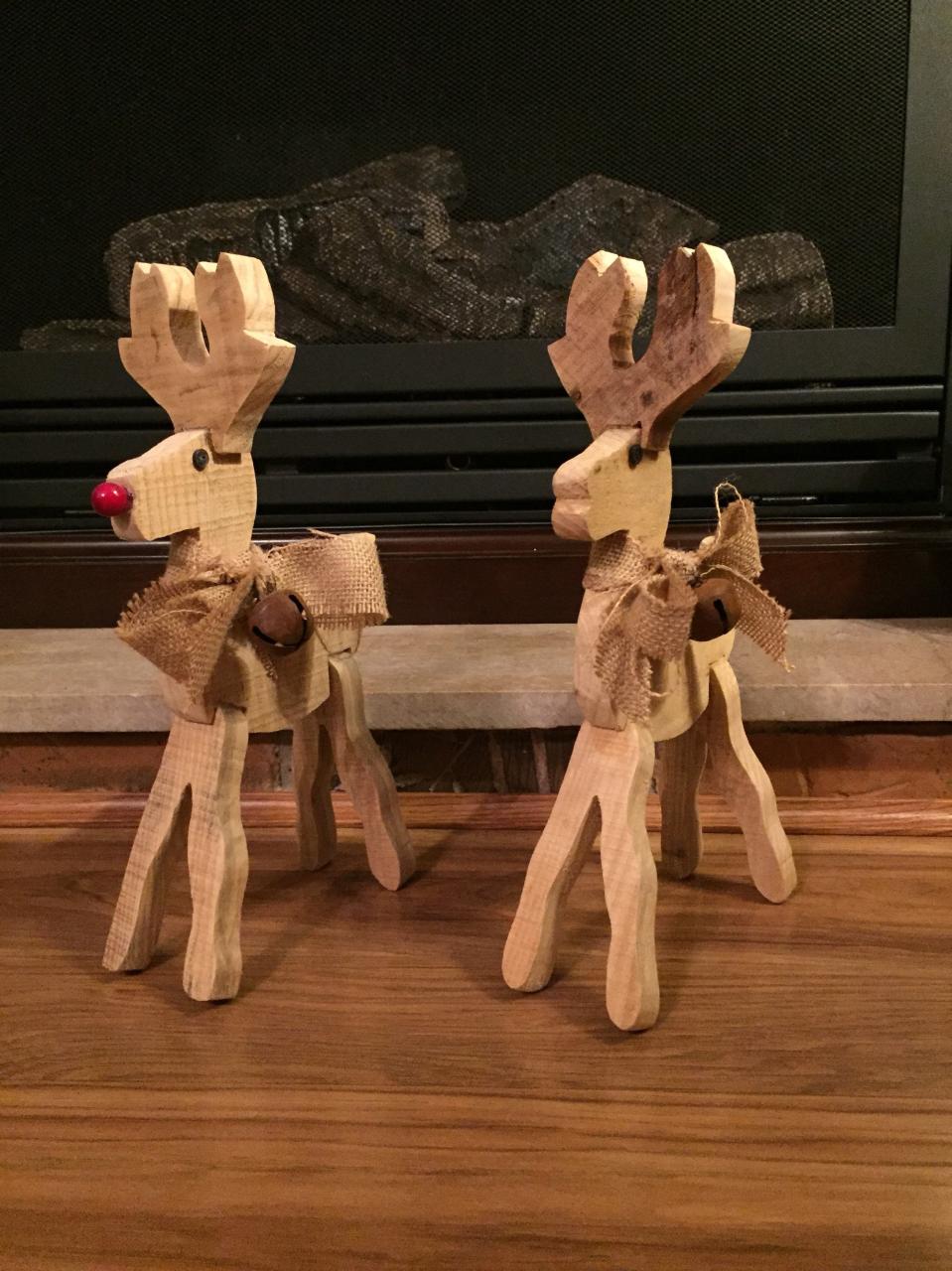 reindeer christmas decor sale Wooden Reindeer Reindeer Christmas Decor Holiday Decor Etsy