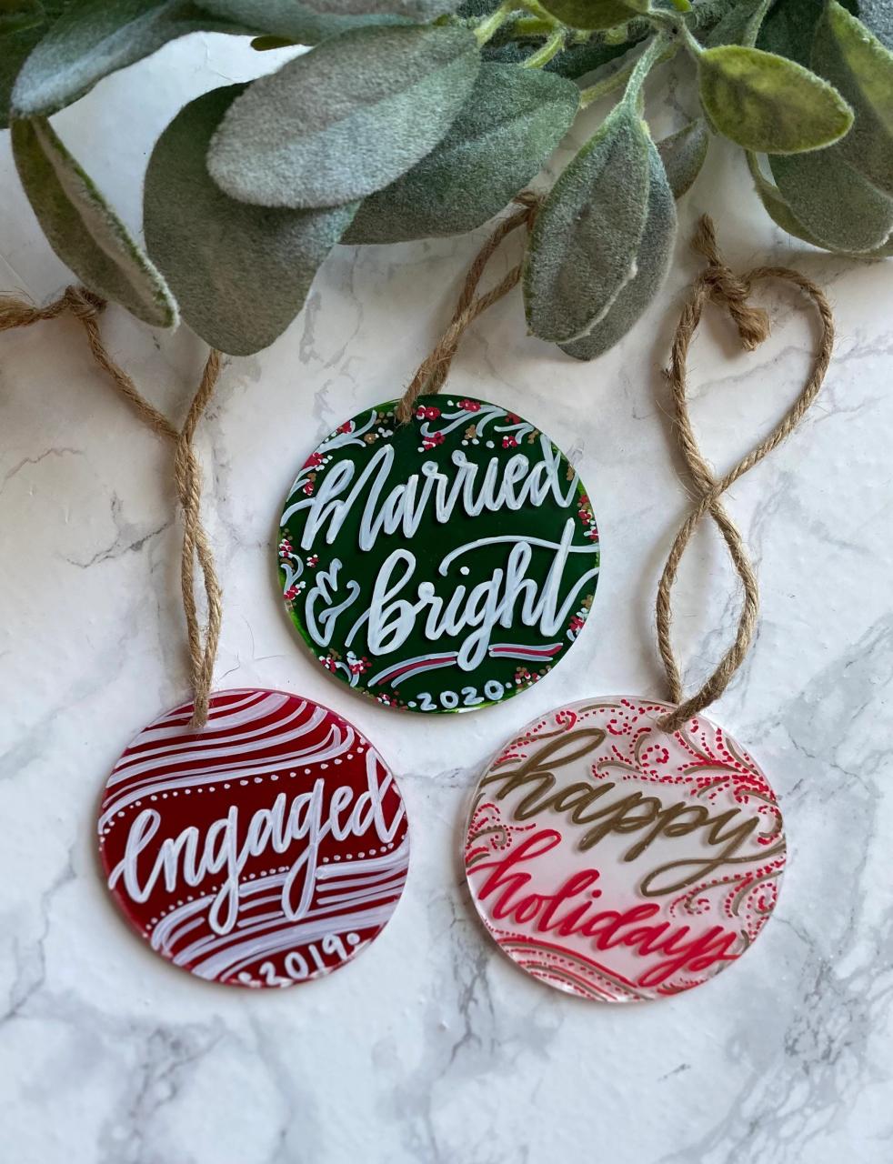 christmas ornaments near me Custom Painted Acrylic Christmas Ornament Personalized Etsy