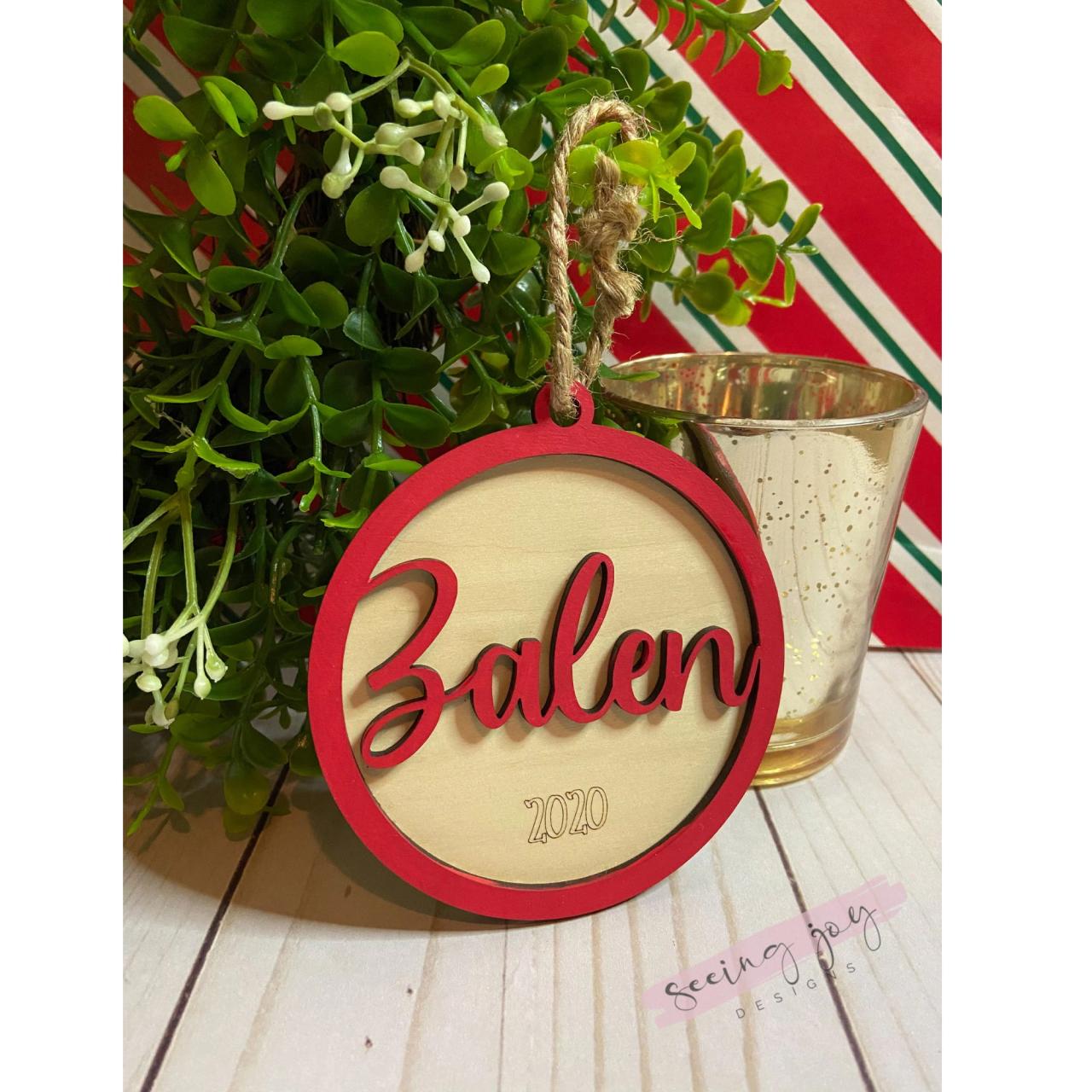 christmas ornament name ideas Custom Christmas Ornament Name Ornament Christmas Etsy