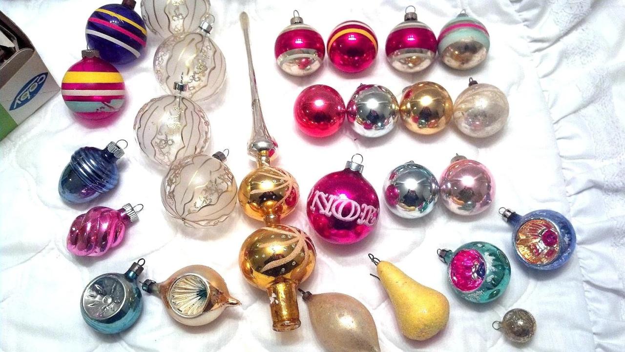 christmas ornament sale clearance CLEARANCE SALE Vintage Christmas Ornaments and Mercury Glass