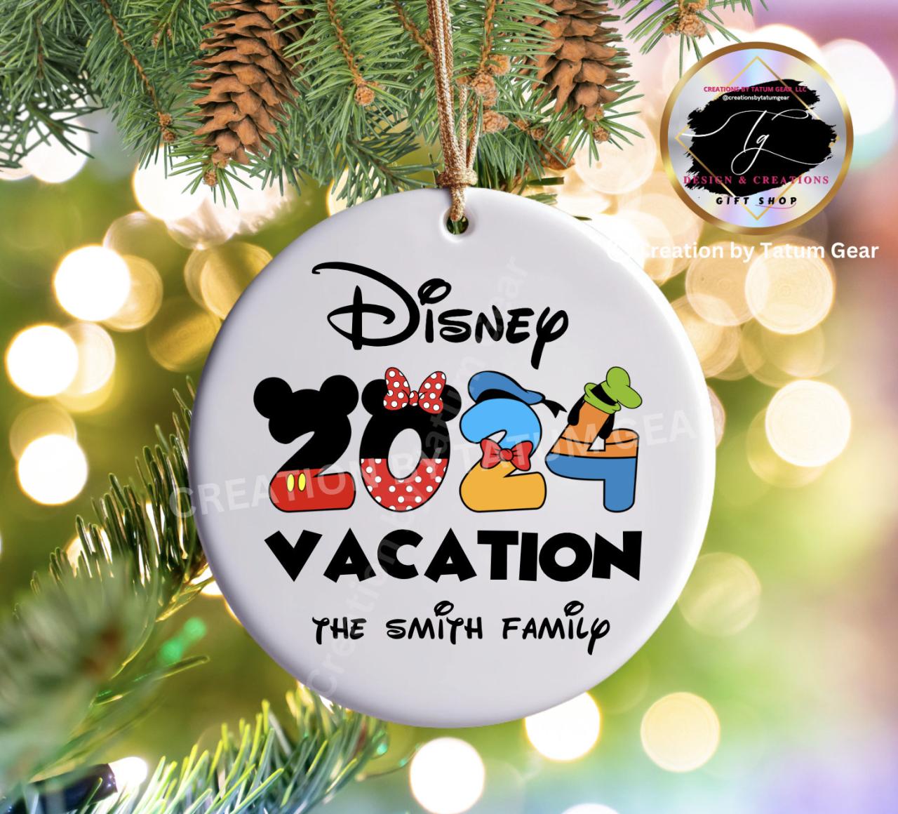 christmas ornaments disney 2024 Christmas 2024 Custom Disney ornament !!! My family Disney Trip 2024