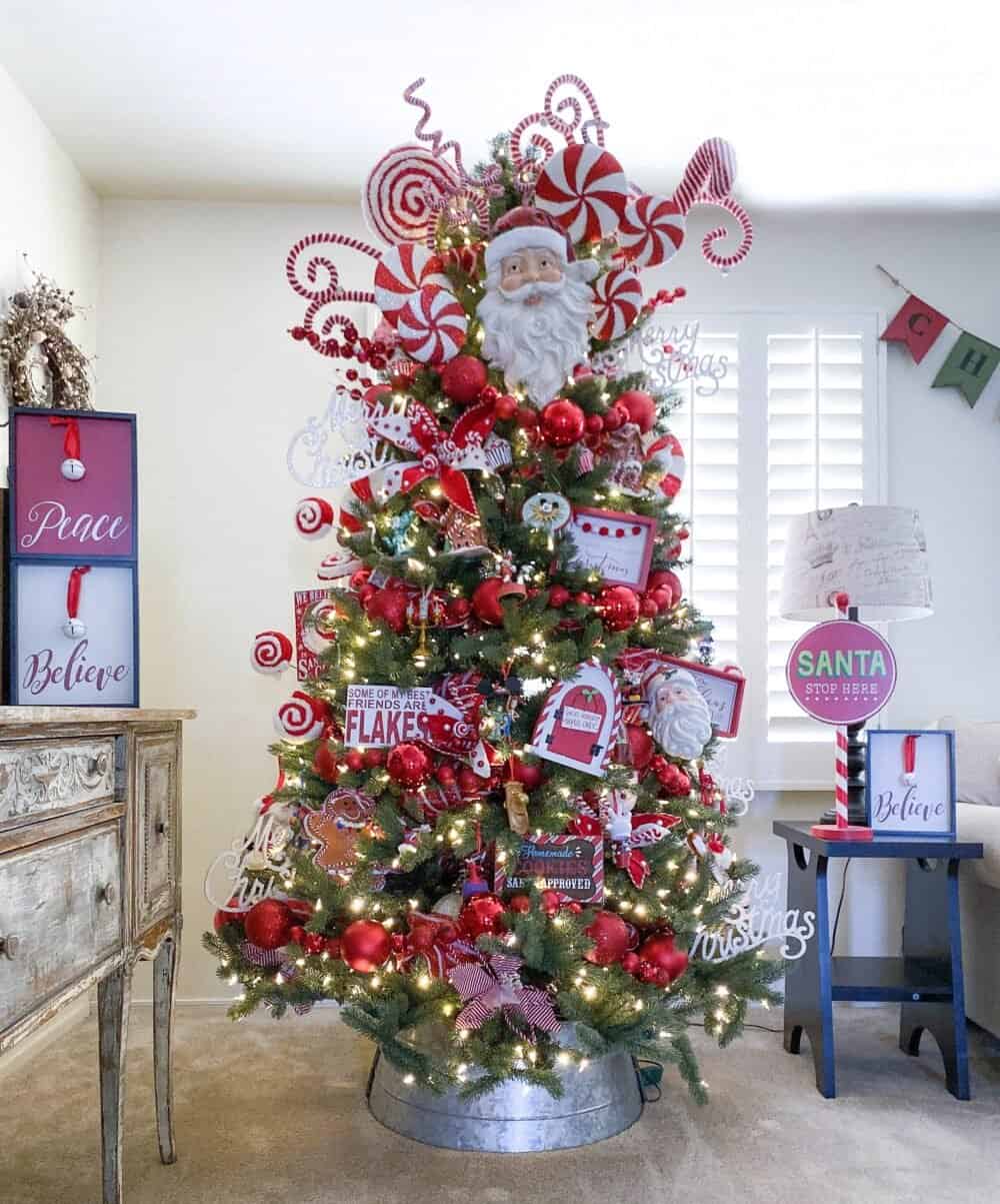 candy cane christmas tree decor How To Decorate A Candy Christmas Tree Picky Palate