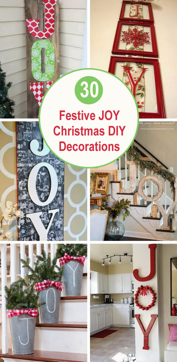 joy christmas decoration ideas 30 Festive JOY Christmas DIY Decorations Styletic