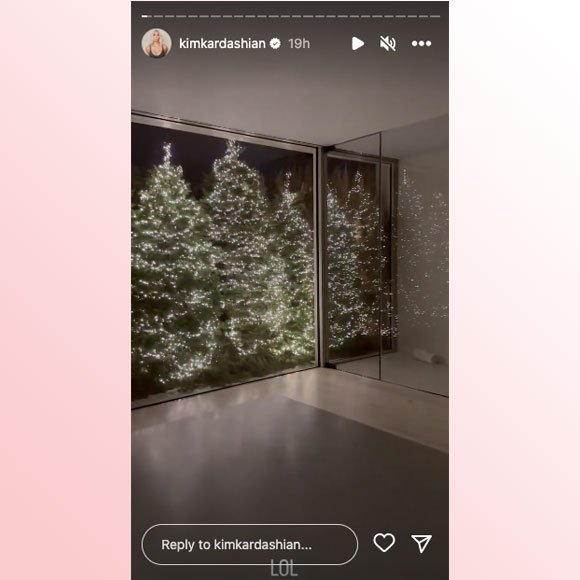 kim kardashian christmas decorations outdoor 2024 Kim Kardashian Reveals This Year's Christmas Decorations LOOK