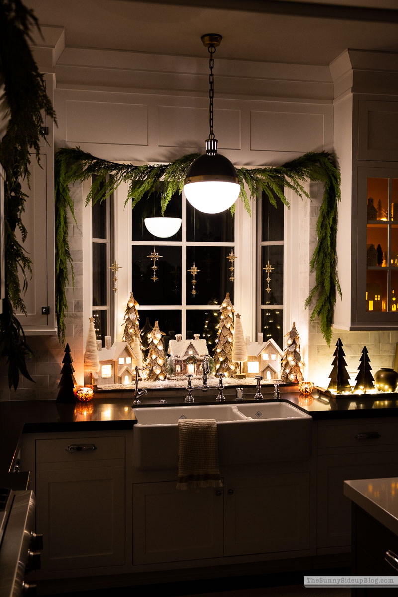 christmas decor for kitchen window Christmas Kitchen Window The Sunny Side Up Blog