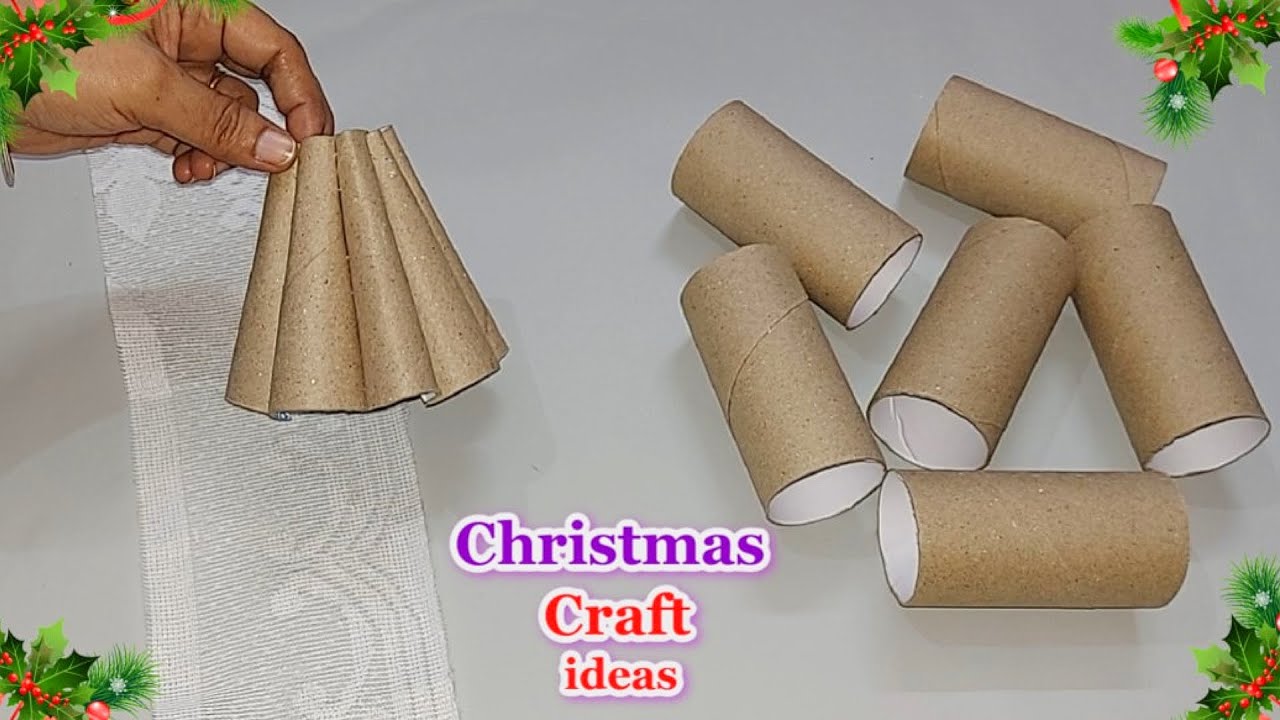 christmas decoration idea made with empty rolls Christmas Decoration idea made with Empty rolls Best out of waste