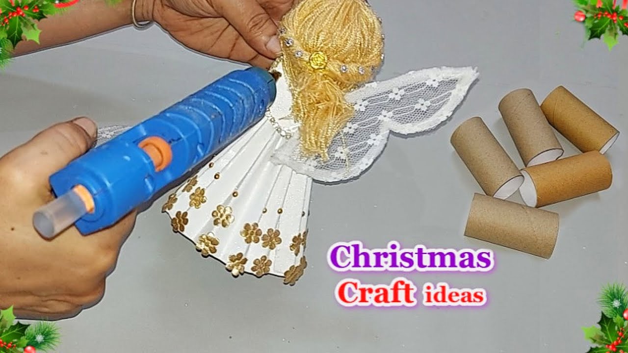 christmas decoration idea made with empty rolls Christmas Decoration idea made with Empty rolls Best out of waste