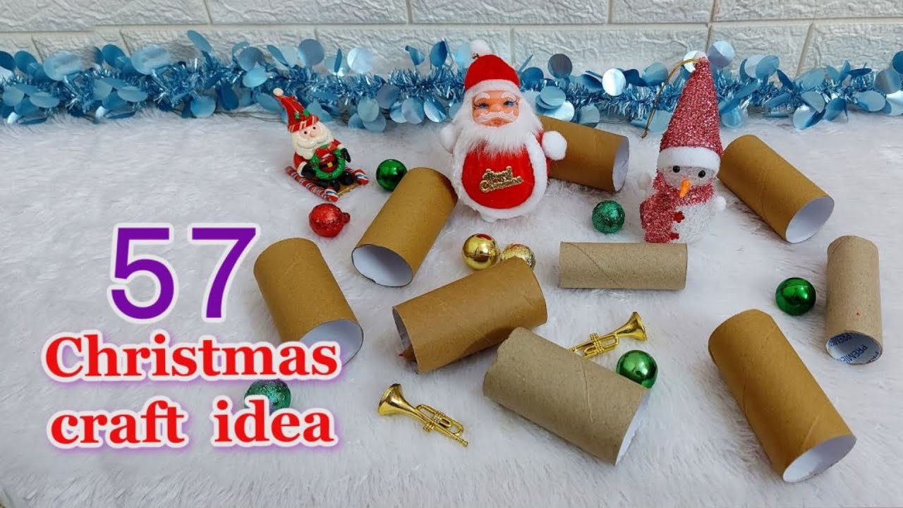 christmas decoration idea made with empty rolls 57 Christmas decoration idea with Empty rolls at home Best Out of