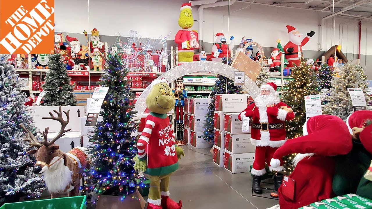 home depot christmas decor 2024 THE HOME DEPOT CHRISTMAS DECORATIONS 2022 WALKTHROUGH YouTube