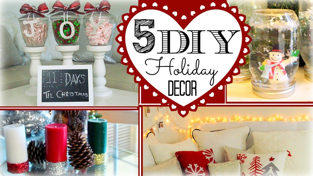 christmas home decor ideas youtube 5 DIY Holiday Decorations YouTube