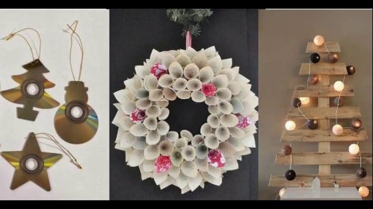 christmas decoration ideas recycled materials 100 ideas to decorate this Christmas with recycled material 2017 YouTube