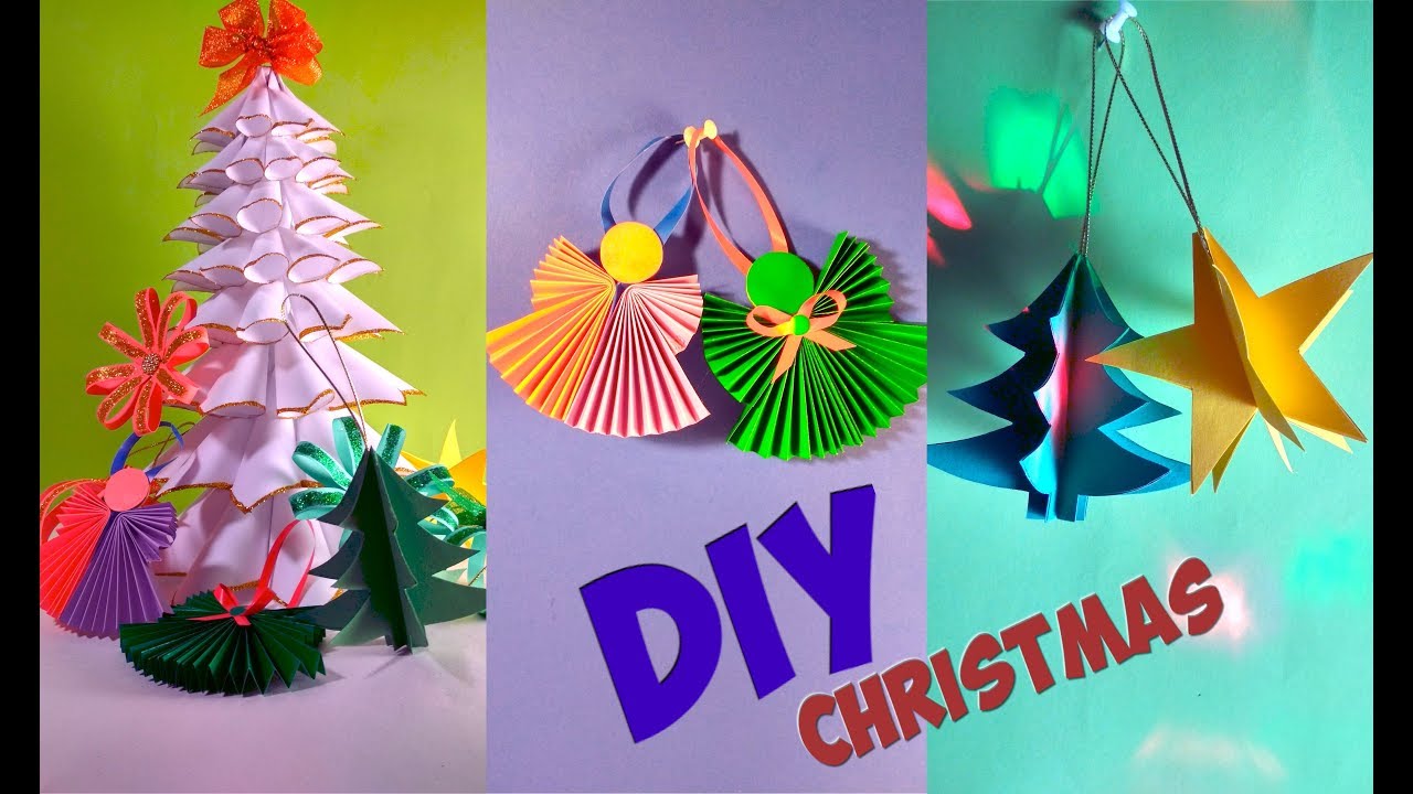 christmas decoration ideas made out of paper DIY Christmas Decorations Ideas From Paper! Simple Tutorial YouTube