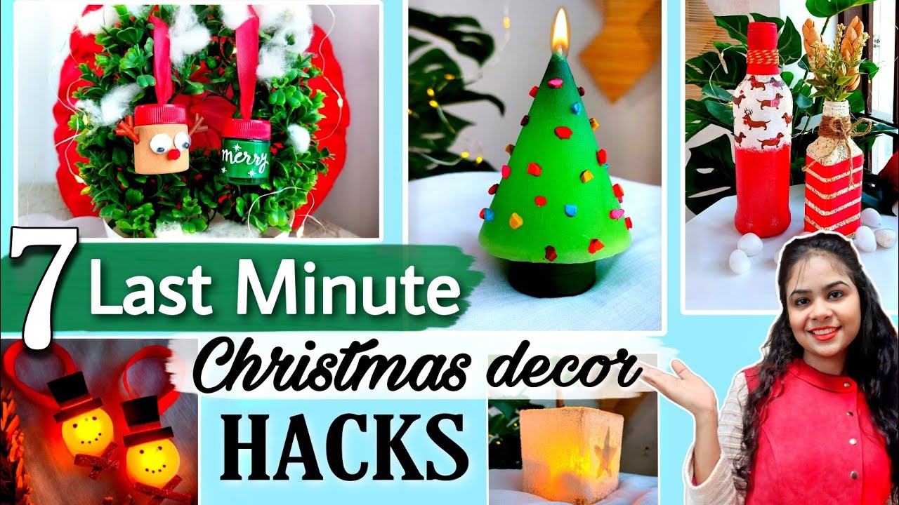 christmas decoration ideas diy 5 minute crafts 5Minute Christmas DIY Ideas, HACKS 😱 Easy Christmas Decor Crafts