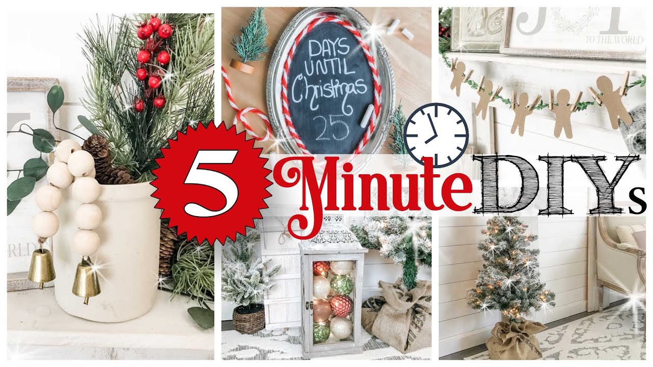 christmas decoration ideas diy 5 minute crafts 5Minute CHRISTMAS Home Decor 🎄 DOLLAR TREE DIY 5Minute Crafts YouTube