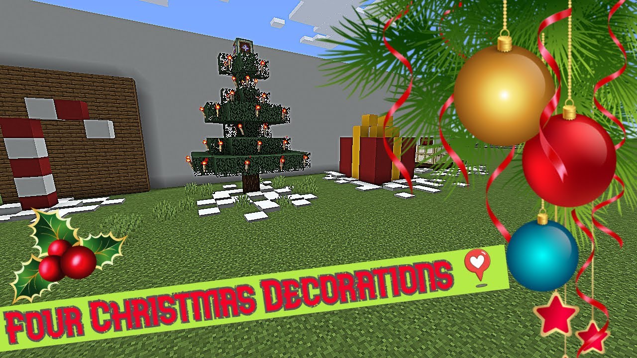 christmas decoration ideas minecraft How to build Christmas decorations in Minecraft 1.15 Creative 101