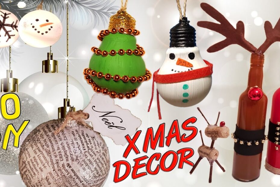 simple christmas decor ideas recycled materials 10 DIY Christmas recycled decoration HOW TO! YouTube