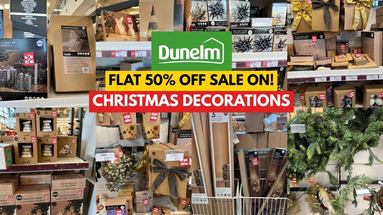 christmas decorations sale dunelm DUNELM FLAT 50 OFF SALE ON CHRISTMAS DECORATIONS 2022 DUNELM HAUL