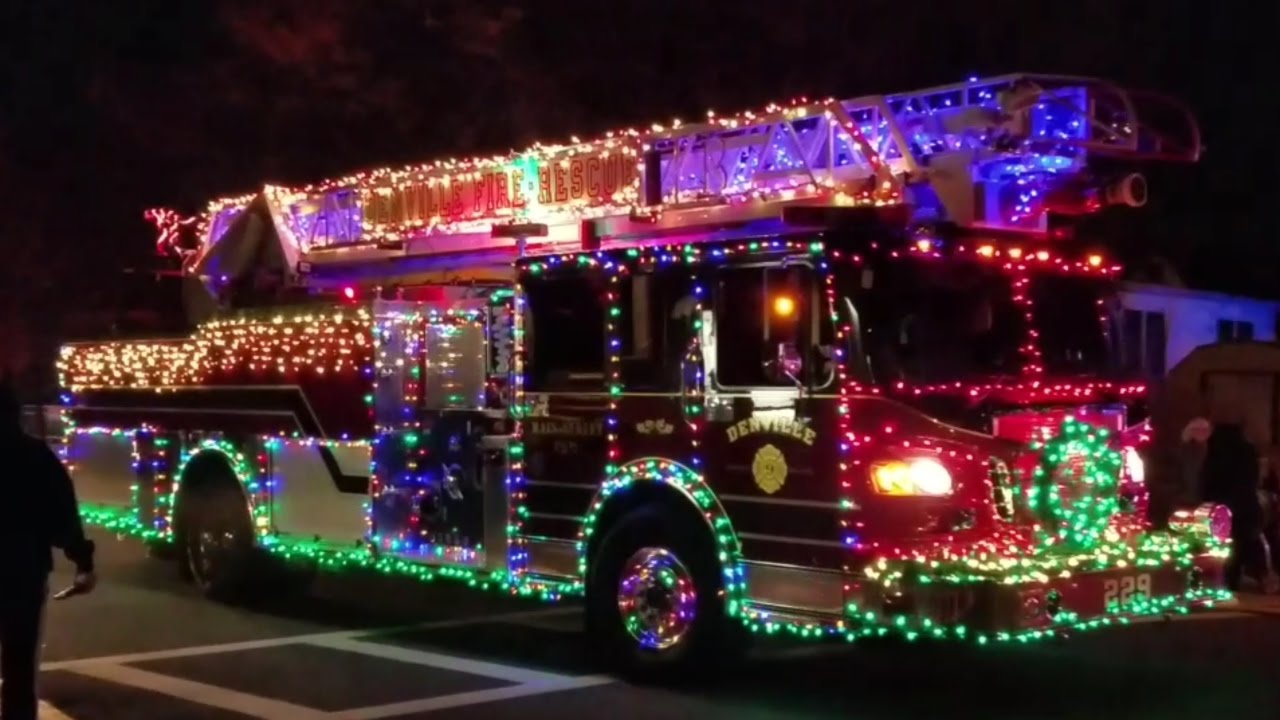 christmas fire truck decor Wallington New Jersey 2016 Fire Truck Christmas Parade P1 YouTube