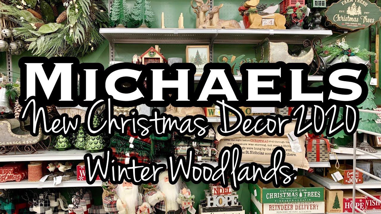 christmas decor at michaels MICHAELS CHRISTMAS DECOR 2020 • Shop with Me • Winter Woodlands