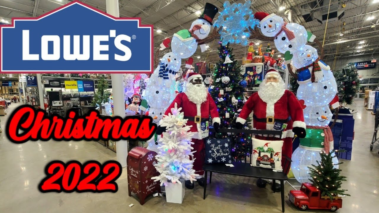 lowes christmas decor 2024 LOWES 2022 CHRISTMAS DECOR Full Store Walkthrough YouTube