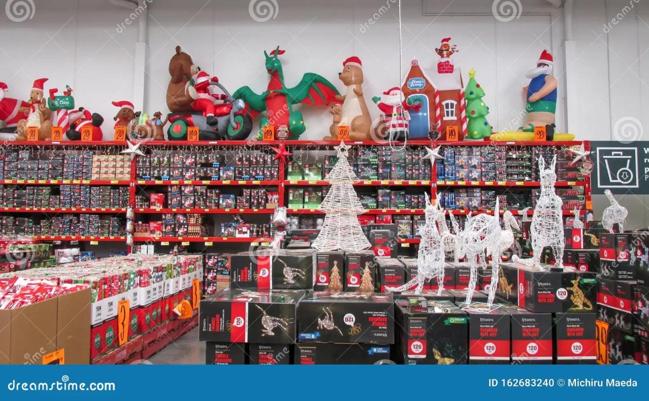 christmas decorations outdoor bunnings Christmas Decoration Products at a Bunnings Store Editorial Image