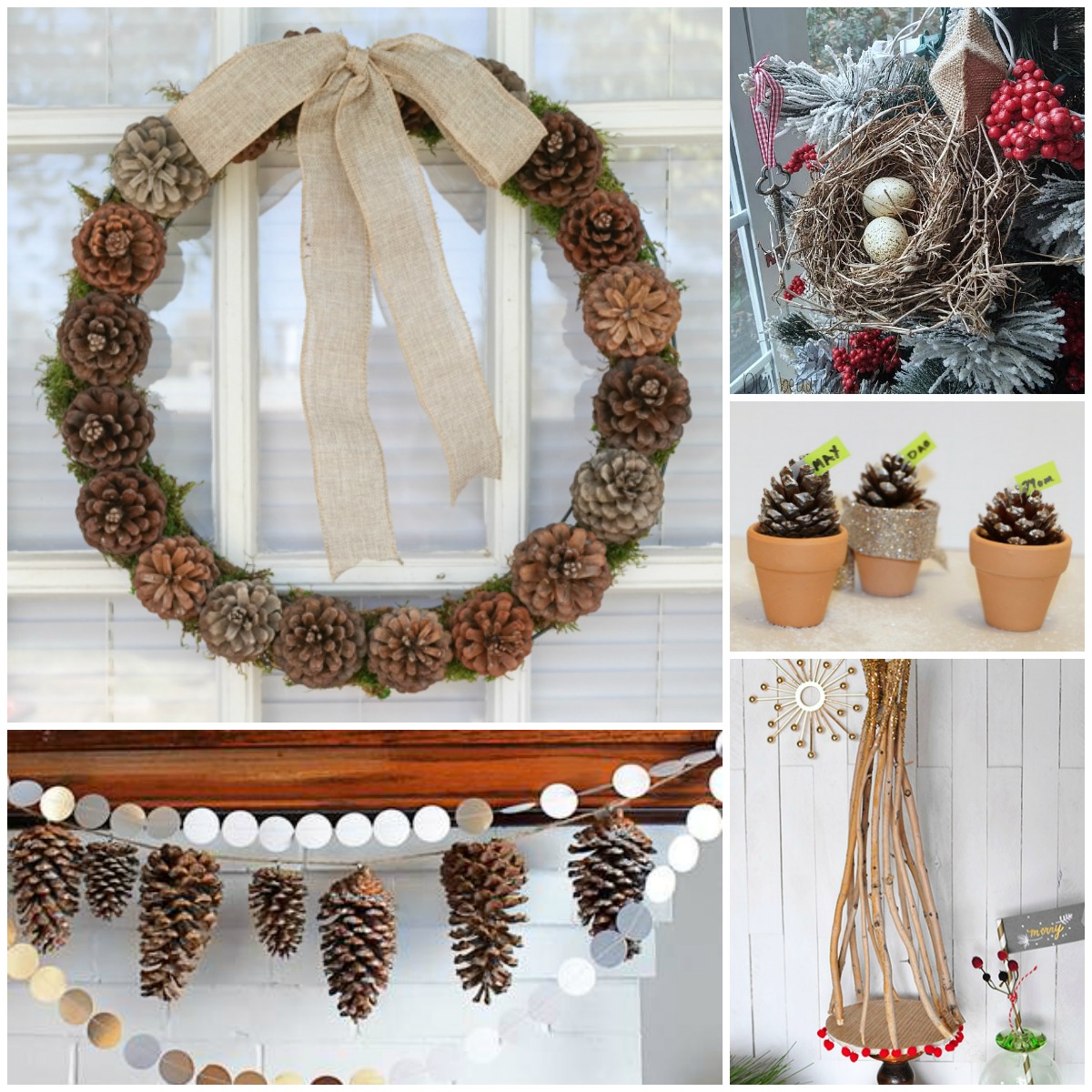 christmas decoration ideas with natural materials Natural Christmas Decor Ideas (aka Free Christmas Decorations!)