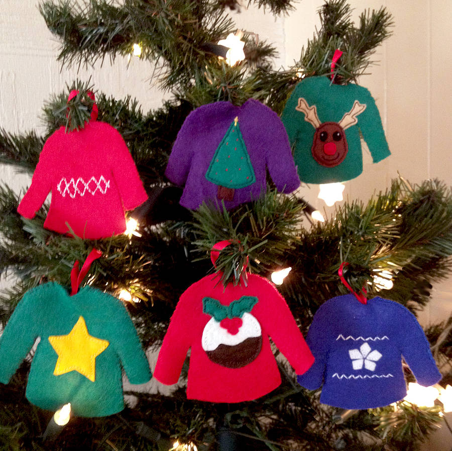 christmas jumper decoration ideas make your own christmas jumpers decorations by sarah hurley