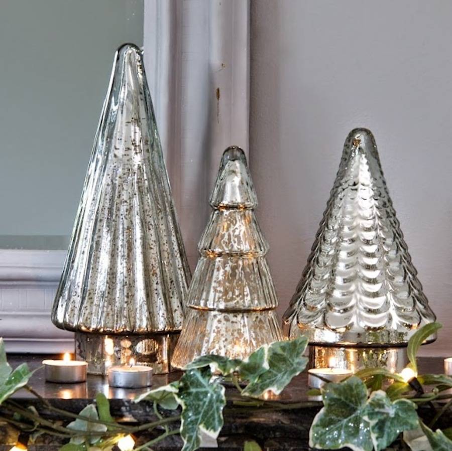 glass christmas trees decor antiqued mirrored glass christmas tree by ella james