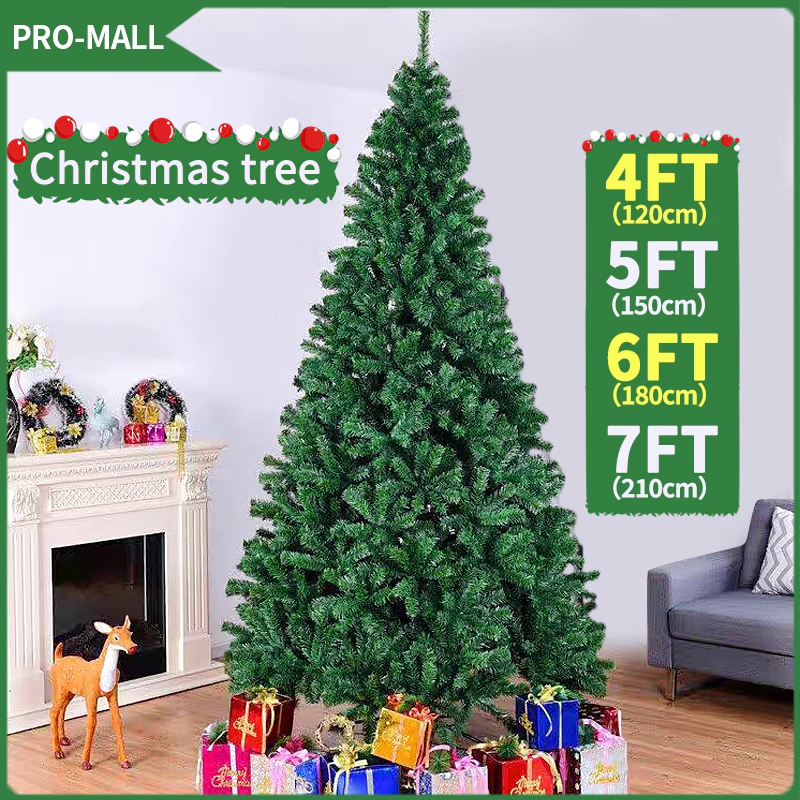 christmas decor 2024 philippines Christmas Tree With Lights Christmas 4/5/6/7FT Festive Party christmas