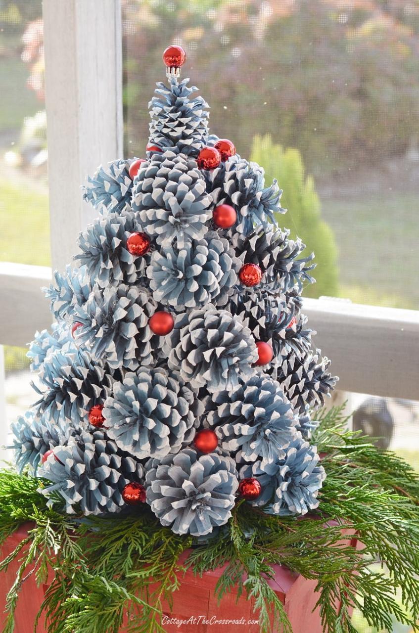 christmas decoration ideas pine cones How to Make Pine Cone Christmas Trees Cottage at the Crossroads