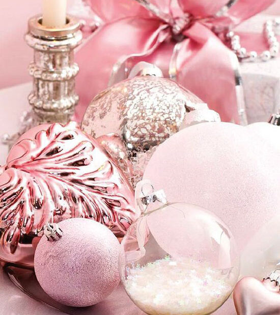 pink christmas home decor Pink Christmas Decorating Ideas All About Christmas