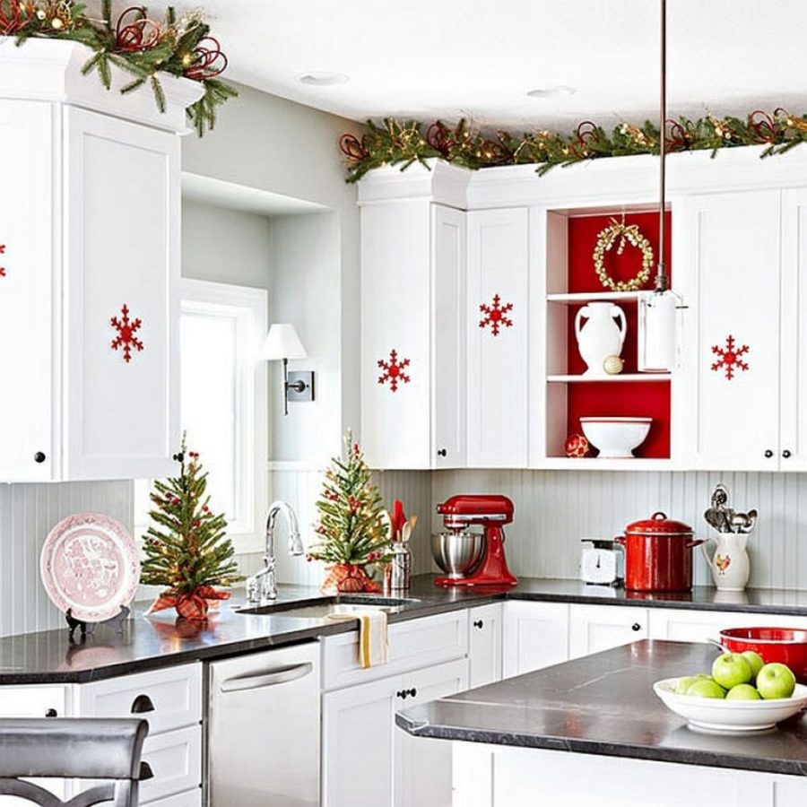 christmas kitchen wall decor 23 Ways To Decorate Your Kitchen For The Holidays