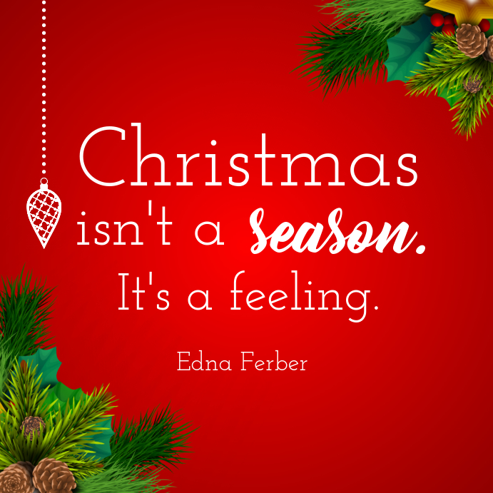 christmas decor quotes for instagram Red Christmas Quote Instagram Post Template PosterMyWall