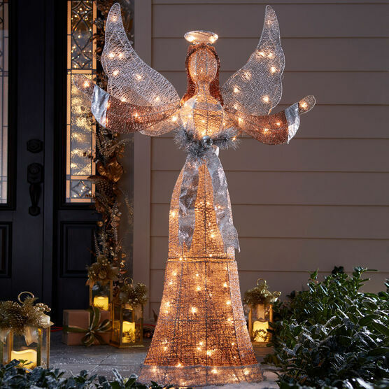 xmas outdoor decorations on sale Light Up Christmas Angel For Outdoors Christmas Images 2021