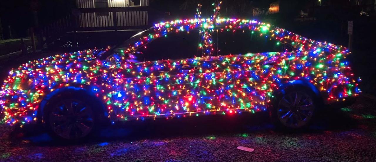 christmas car decorations exterior nearby S.C. Man Decorates Ford With Thousands of Lights, Turns it Into