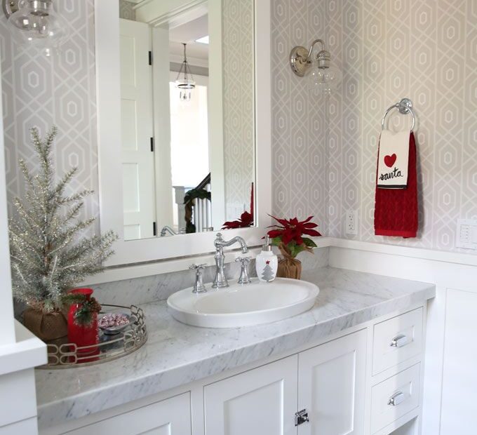 christmas bathroom decor set 15 Brilliant Christmas Bathroom Decor Ideas