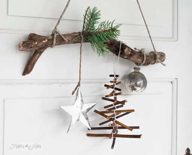 christmas tree twigs decor 8 Rustic DIY Twig Christmas Crafts