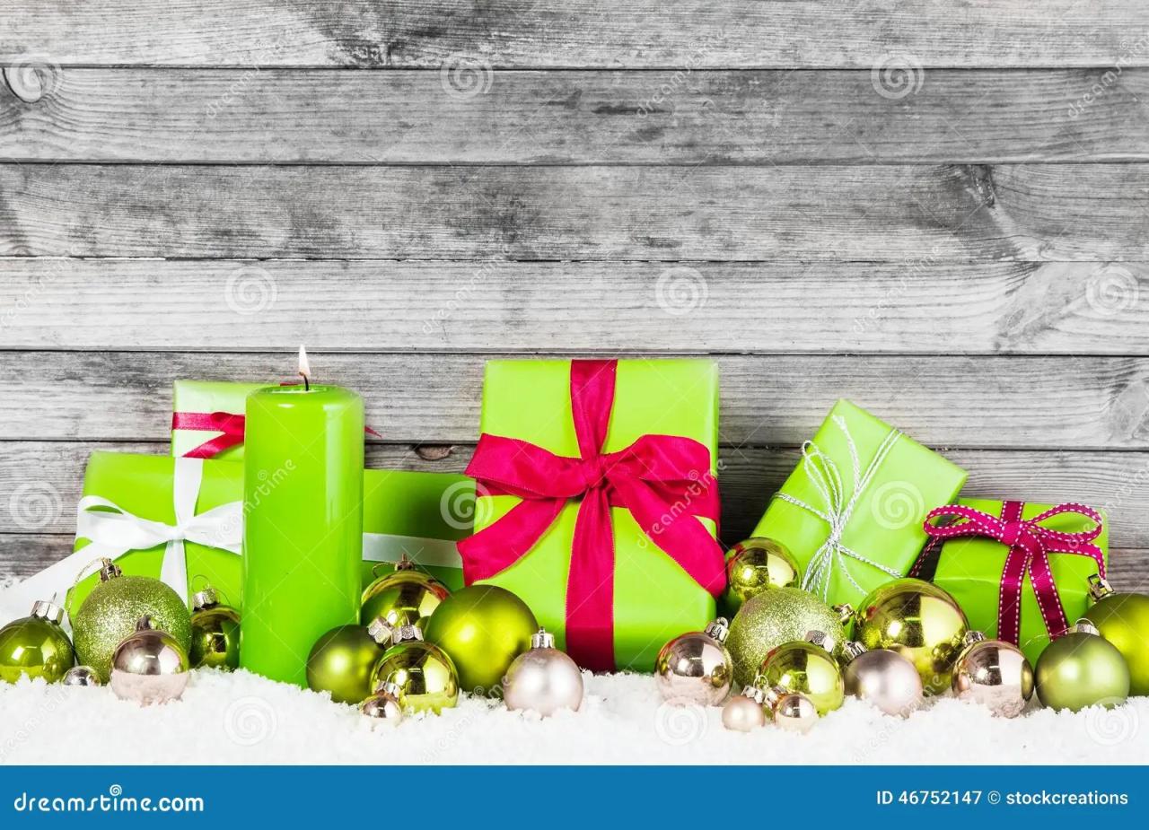 christmas decor green theme Various Decors for Green Christmas Theme Stock Image Image of black