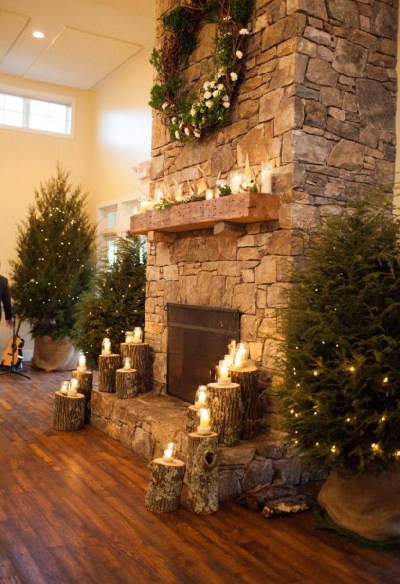 christmas decorations inside fireplace 43 Ways to Decorate Fireplace for Christmas