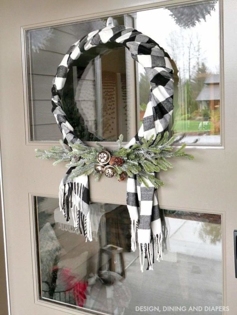 plaid black and white christmas decor 50 Black and White Buffalo Plaid Christmas Decoration 'coz 'Tis the