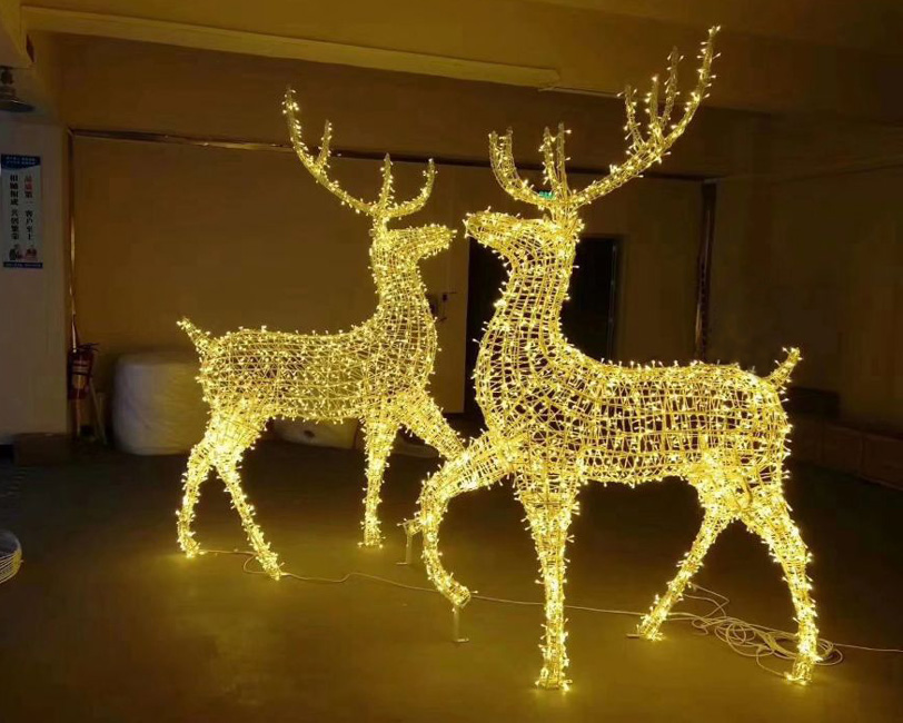 neon christmas decorations indoor Christmas Decorations Indoor LED Lighted Reindeer YanDecor