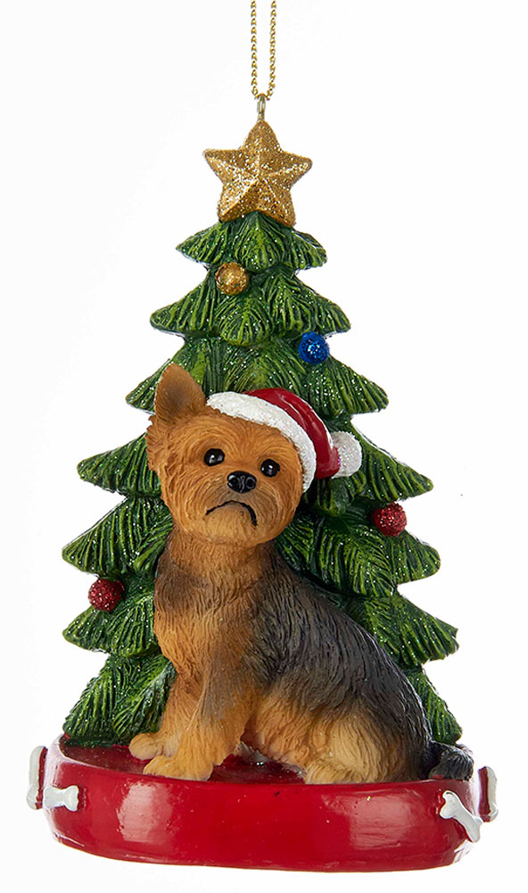 yorkie christmas decorations outdoor Yorkie Christmas Tree Ornament