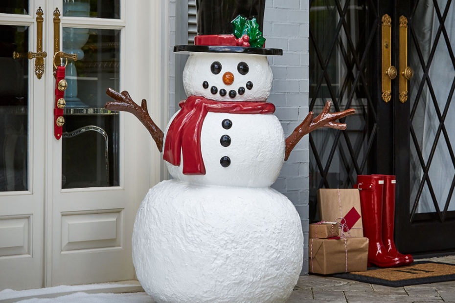 outdoor snowman christmas decor Outdoor Snowman Decoration Neiman Marcus Outdoor christmas