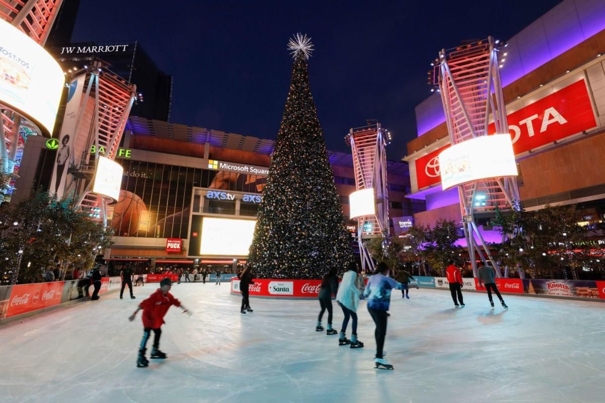 christmas decor ice skating rink LA’s Ice Skating Rink and Christmas Tree Guide Christmas tree guide