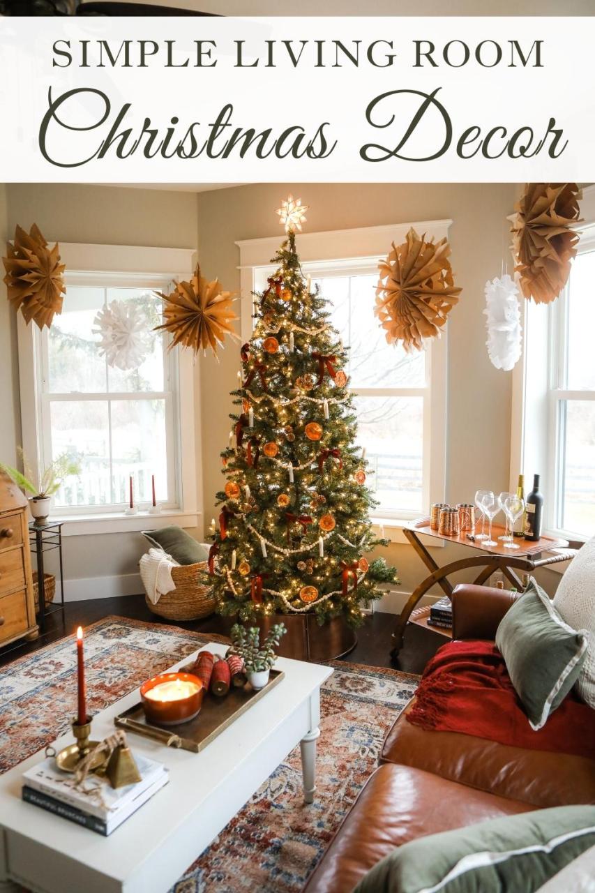 christmas decor for your room Simple Christmas Living Room Decor Sugar Maple Farmhouse