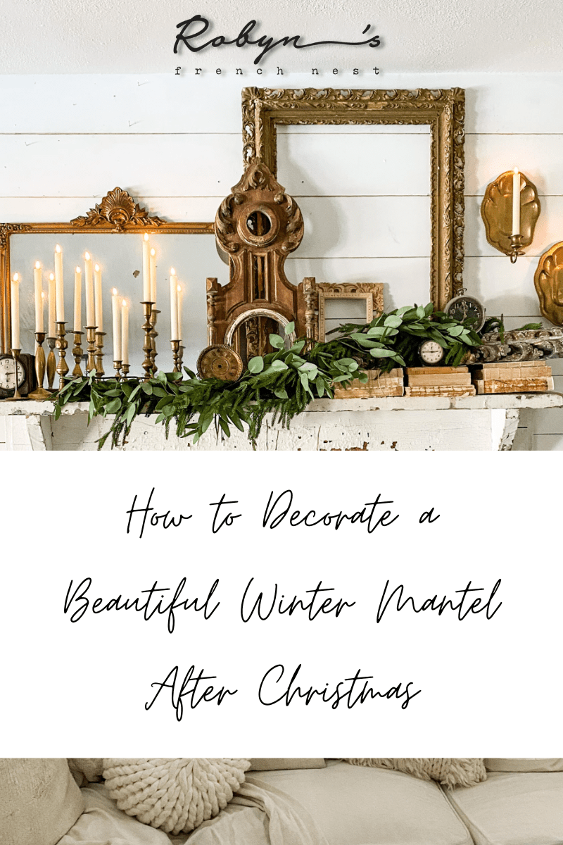 winter mantel decor after christmas How to Make Beautiful After Christmas Winter Mantel Decor Robyn's